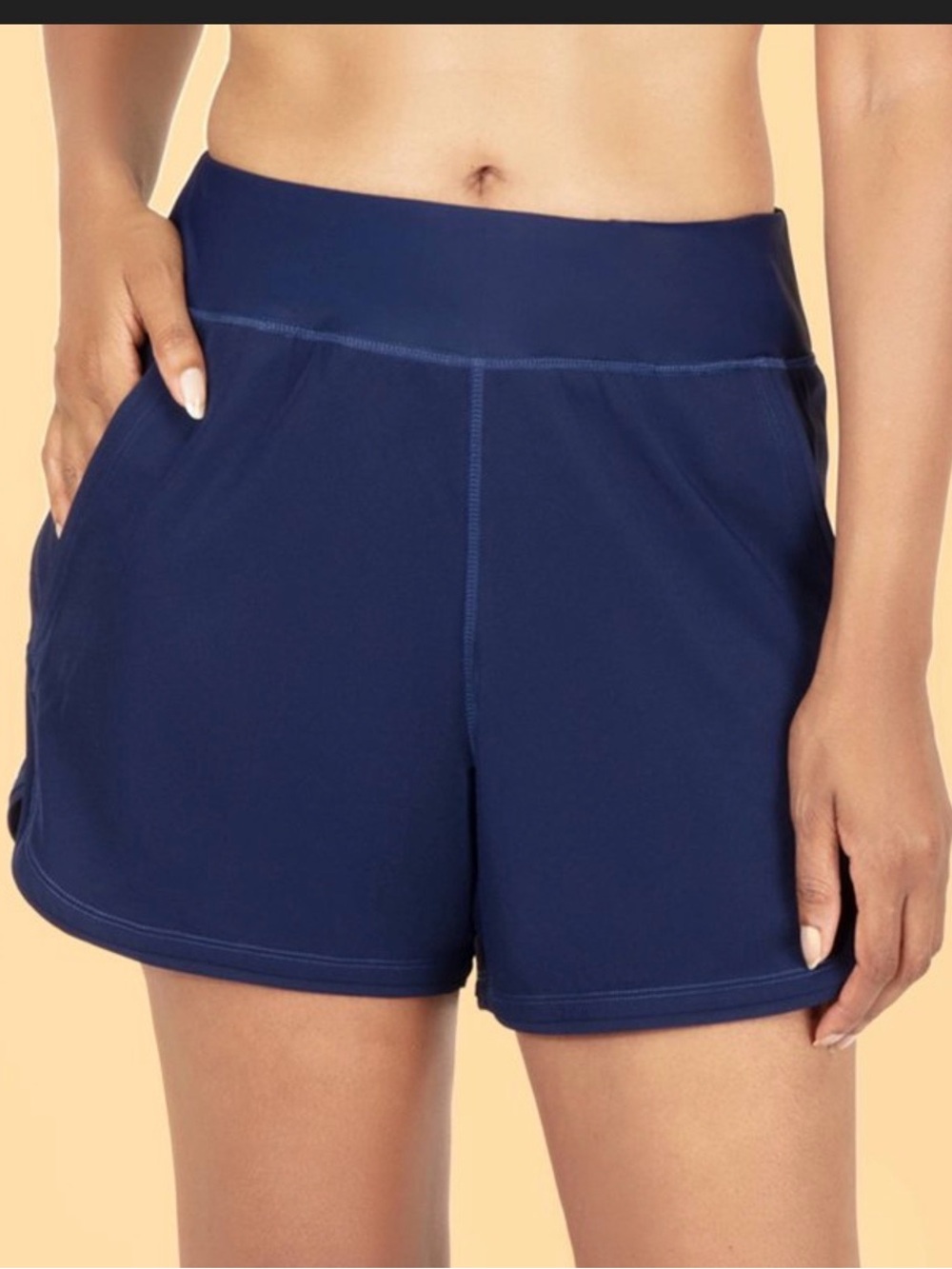 Lands’ End Women’s’ UPF Full Coverage Swim Board Shorts, Size Large
